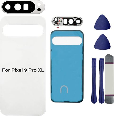 for Pixel 9 Pro XL Back Glass Compatible for Google Pixel 9 Pro XL 5G Rear Back Cover Glass Housing Door Replacement Part with Camera Lens,Pre-Install Tapes + Tools(Not for Pixel 9/9 Pro)-Hazel in Saudi Arabia