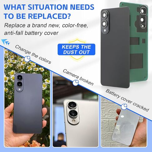 Back Cover for Samsung Galaxy S25 Edge Rear Back Glass Replacement for Samsung S20 Ultra Battery Cover Replacement with Pre-Installed Camera Frame (Titanium JetBlack) in Saudi Arabia