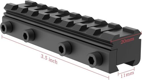 TPO 11mm to 20mm Dovetail to Picatinny Adapter Mount, Low Profile Dovetail to Picatinny Rail Adapter 3/8" to 7/8" Picatinny Rail Riser Mount (DV11-8) in Saudi Arabia