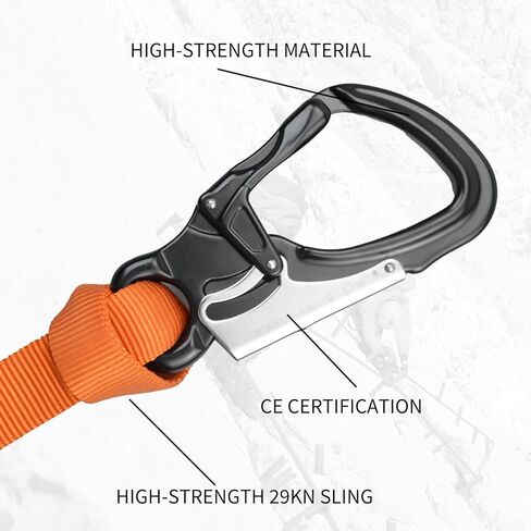 Speedline Kit 1-Inch 29kN Nylon Sling, 25kN Aluminum Snap Hook Arborist Equipment,39.5" 6 Pack in Saudi Arabia