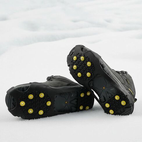1 Pair of 10-Tooth Cleats, Anti-Slip Ice Snow Traction Spikes, Lightweight TPE Climbing Shoes Grips, Secure Cleat Covers for Hiking Boots on Ice (Size S) in Saudi Arabia