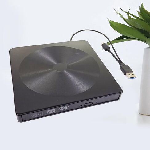 Ultra-Thin Portable Typec External DVD Drive Multifunctional USB Optical Disc Burner Compatible with Laptop Desktop Lightweight Shockproof External CD Player in Saudi Arabia