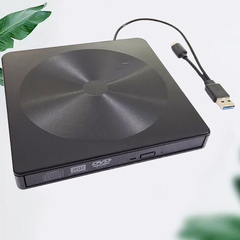 Ultra-Thin Portable Typec External DVD Drive Multifunctional USB Optical Disc Burner Compatible with Laptop Desktop Lightweight Shockproof External CD Player in Saudi Arabia