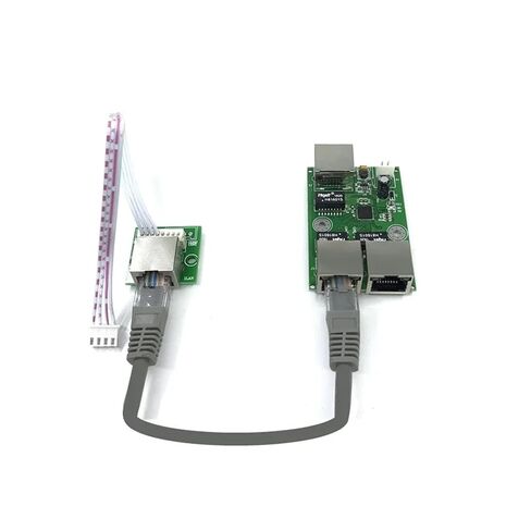 5 فولت 12 فولت صغير سريع 10/100 ميجابت في الثانية إيثرنت LAN Hub لوحة توزيع طبقة مزدوجة PCB 3 منافذ رأس RJ45 (وحدة النقل) in Saudi Arabia