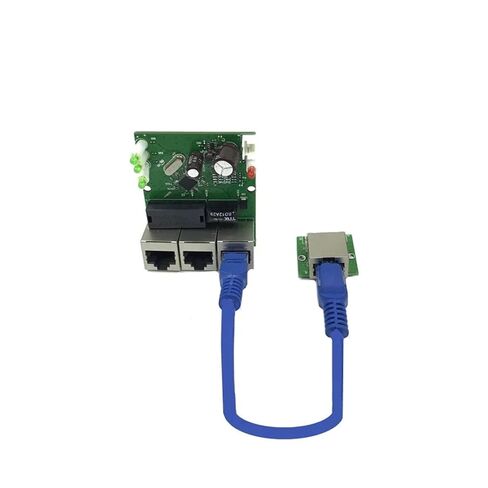 5 فولت 12 فولت صغير سريع 10/100 ميجابت في الثانية إيثرنت LAN Hub لوحة توزيع طبقة مزدوجة PCB 3 منافذ رأس RJ45 (وحدة النقل) in Saudi Arabia