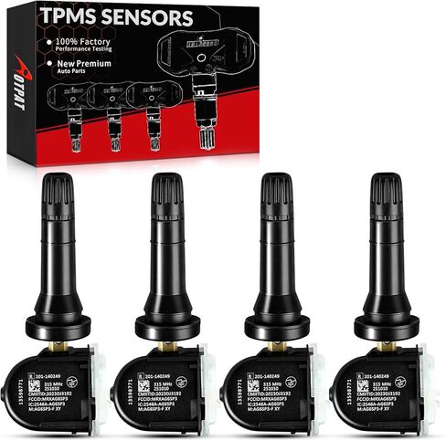 Pre-Programmed TPMS Sensor 315Mhz Fits for:-Chevy for:-GMC Canyon, for:-Buick Cascada for:-Saturn Aura, for:-Hummer H2, for:-Cadillac, for:-Pontiac Replacement 13598771 13586335 15825475(4Pcs) in Saudi Arabia