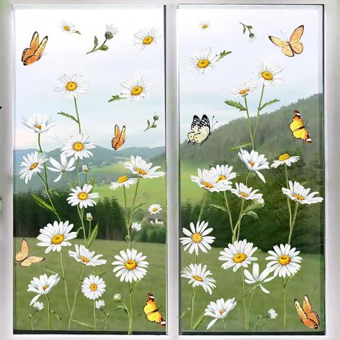 Colorful Rainbow Window Clings for Glass Windows, Clouds Double-Side Static Window Decals Anti Collision Glass Doors Window Stickers in Saudi Arabia