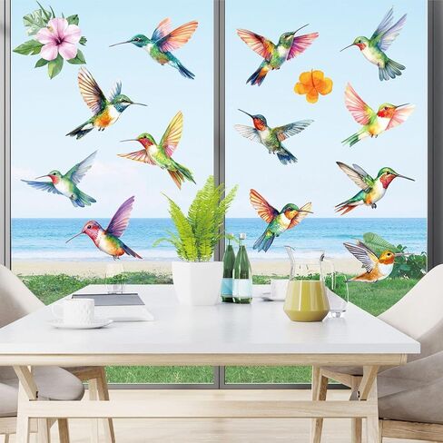 Colorful Rainbow Window Clings for Glass Windows, Clouds Double-Side Static Window Decals Anti Collision Glass Doors Window Stickers in Saudi Arabia