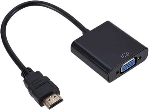HDMI-Compatible to VGA Converter Cable with 3.5 Audio Power Supply HDMI Male to VGA Female Adapter for P;S/4 TV Box TV(Black with 2 Cables) in Saudi Arabia