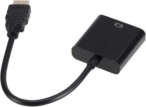 HDMI-Compatible to VGA Converter Cable with 3.5 Audio Power Supply HDMI Male to VGA Female Adapter for P;S/4 TV Box TV(Black with 2 Cables) in Saudi Arabia