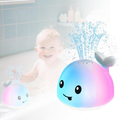 Whale Bath Toy, Baby Bath Toys Rechargeable Colorful Whale Sprinkler for Babys Toddlers Kids Boys or Girls in Saudi Arabia