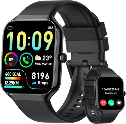 Smart Watch for Men Women Answer/Make Calls, 1.96" HD Fitness Watch with Heart Rate Monitor Sleep Monitor, 113+ Sports Activity Trackers with Step Counter, IP68 Waterproof, Smartwatch for Android/iOS in Saudi Arabia