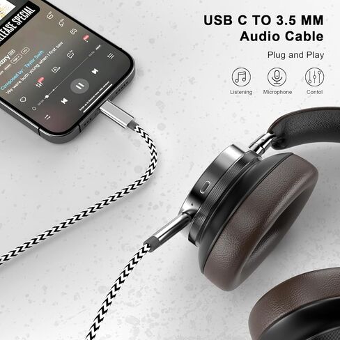 USB C to Aux Cord for iPhone 15,[MFi Certified] 2Pack USB C to 3.5mm Audio Aux Jack Headphone Car Stereo Nylon Braided Cable for iPhone15/15Plus/15Pro/15Pro Max,iPad Pro to Car,Speakers(3.3FT) in Saudi Arabia