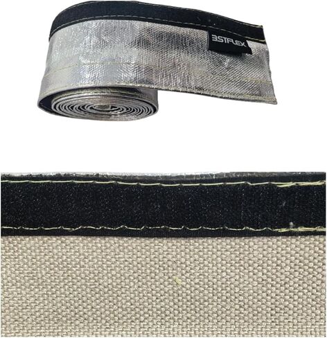 Wire Heat Shield Sleeve Aluminized Heat Shroud Heat Sleeving Fuel Line 2" I.D. X 3Ft with 10 Pcs Stainless Steel Cable Metal Zip Ties in Saudi Arabia
