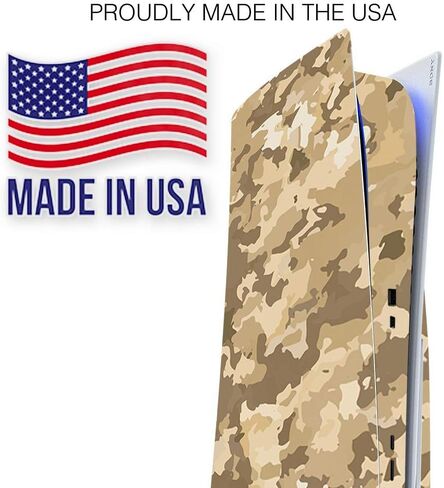 ITS A Skin Skins Compatible with Sony Playstation 5 Console Disc Edition - Protective Decal Overlay Stickers wrap Cover - Brown Desert Camo Camouflage in Saudi Arabia