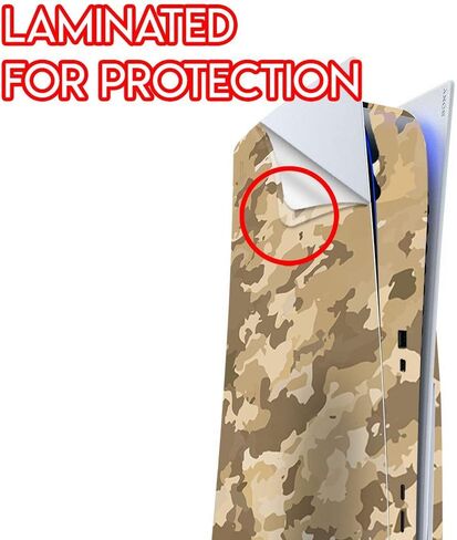 ITS A Skin Skins Compatible with Sony Playstation 5 Console Disc Edition - Protective Decal Overlay Stickers wrap Cover - Brown Desert Camo Camouflage in Saudi Arabia