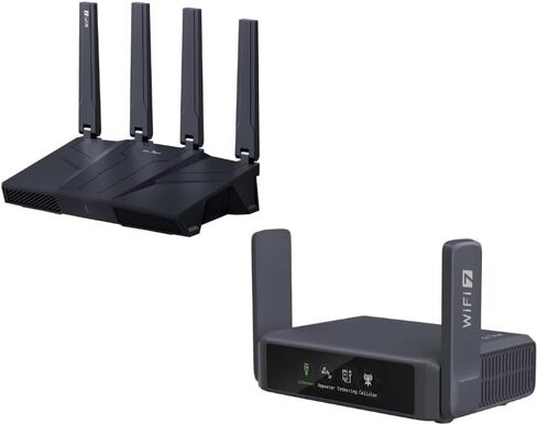 GL.iNet GL-BE9300(Flint 3) جهاز توجيه WiFi 7 ثلاثي النطاق و GL.iNet GL-BE3600 (Slate 7) جهاز توجيه السفر المحمول in Kuwait
