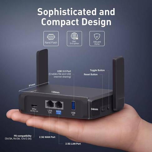 GL.iNet GL-BE9300(Flint 3) جهاز توجيه WiFi 7 ثلاثي النطاق و GL.iNet GL-BE3600 (Slate 7) جهاز توجيه السفر المحمول in Kuwait