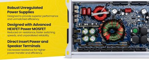 Stinger Audio MT-1000.1M 1000 Watt RMS 1-Channel Monoblock Marine Audio Subwoofer Amplifier + Stinger Audio MT-600.4M 1000 Watt RMS 4-Channel Compact Marine Audio Amplifier in Saudi Arabia