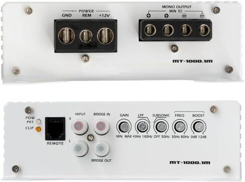 Stinger Audio MT-1000.1M 1000 Watt RMS 1-Channel Monoblock Marine Audio Subwoofer Amplifier + Stinger Audio MT-600.4M 1000 Watt RMS 4-Channel Compact Marine Audio Amplifier in Saudi Arabia