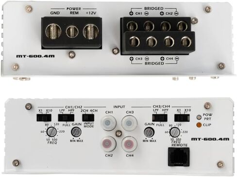 Stinger Audio MT-1000.1M 1000 Watt RMS 1-Channel Monoblock Marine Audio Subwoofer Amplifier + Stinger Audio MT-600.4M 1000 Watt RMS 4-Channel Compact Marine Audio Amplifier in Saudi Arabia