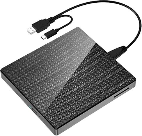 محرك أقراص DVD خارجي محمول، محاور USB3.0 وقارئ بطاقات، شعلات سريعة السرعة لأجهزة الكمبيوتر المحمول، مقابس سطح المكتب والتشغيل، تتضمن حقيبة تخزين مقاومة للصدمات، شعلات أقراص DVD المحمولة/الكمبيوتر المحمول in Kuwait