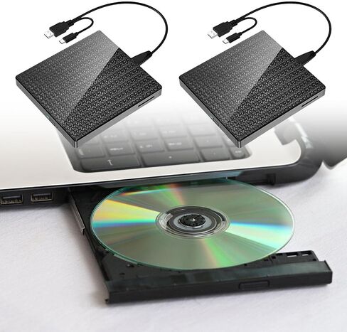 محرك أقراص DVD خارجي محمول، محاور USB3.0 وقارئ بطاقات، شعلات سريعة السرعة لأجهزة الكمبيوتر المحمول، مقابس سطح المكتب والتشغيل، تتضمن حقيبة تخزين مقاومة للصدمات، شعلات أقراص DVD المحمولة/الكمبيوتر المحمول in Kuwait