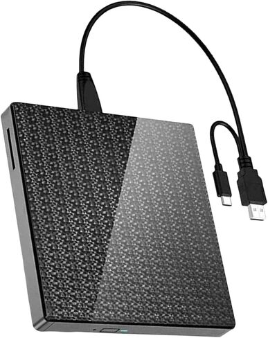 محرك أقراص DVD خارجي محمول، محاور USB3.0 وقارئ بطاقات، شعلات سريعة السرعة لأجهزة الكمبيوتر المحمول، مقابس سطح المكتب والتشغيل، تتضمن حقيبة تخزين مقاومة للصدمات، شعلات أقراص DVD المحمولة/الكمبيوتر المحمول in Kuwait