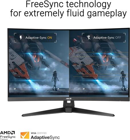 ASUS TUF Gaming Series 5 32" 1080P Curved Monitor (VG32VQM5AZ) - Full HD, 1500R, 240Hz, 0.5ms, Extreme Low Motion Blur Sync, FreeSync Premium, 120% sRGB, DisplayWidget, 3 yr Warranty in Saudi Arabia