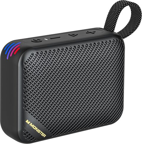 مكبر صوت بلوتوث محمول Monster S360، مقاوم للماء IPX7، بلوتوث 6.0، وقت تشغيل 20 ساعة، صوت ستيريو قوي، يدعم بطاقة TF، مكبر صوت واضح للاتصال بدون استخدام اليدين للمنزل وفي الهواء الطلق والسفر in Kuwait