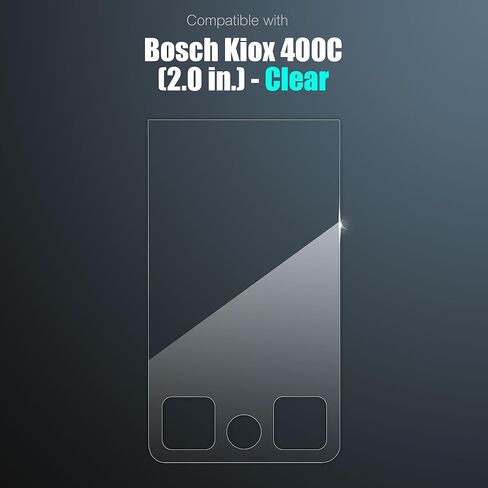 واقي شاشة من الزجاج المقوى لـ Bosch Kiox 400C E-bike 2.0 بوصة شاشة قياس درع مضاد لبصمات الأصابع 9H+ صلابة مع تقوية الألومنيوم [عبوة من قطعتين] (شفاف) in Kuwait