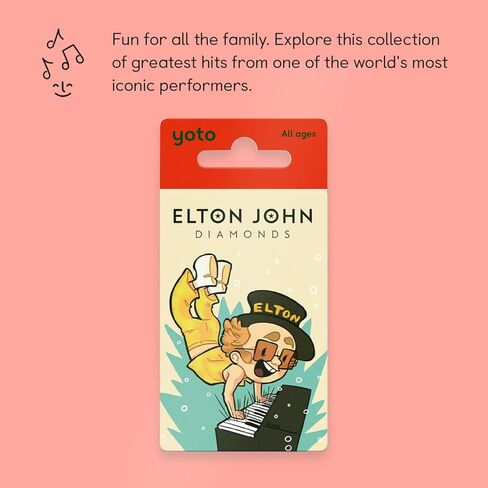 YOTO Elton John Diamonds – Kids Audio Card for Use with Player & Mini All–in–1 Audio Device, Screen–Free Listening with Fun Singalong Music for Playtime Parties & Travel, All Ages in Saudi Arabia