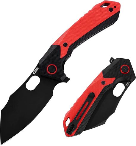 CJRB سكين جيب قابل للطي كالديرا (J1923) AR-RPM9 مسحوق فولاذي أحمر G10 مقبض للرجال EDC للتخييم والتنزه في الهواء الطلق in Kuwait