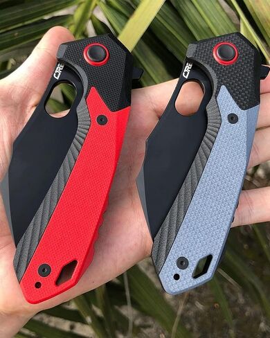 CJRB سكين جيب قابل للطي كالديرا (J1923) AR-RPM9 مسحوق فولاذي أحمر G10 مقبض للرجال EDC للتخييم والتنزه في الهواء الطلق in Kuwait