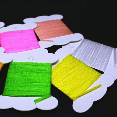 WellieSTR 8 Colors/Set Polypropylene Floating Yarn 1yards per Card Dry Fly fibers Spinner Wings Fly Tying Parachutes Materials in Saudi Arabia
