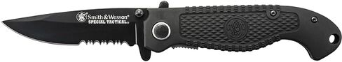 Smith & Wesson Special Tactical CKTACBSD 8.1in High Carbon S.S. Folding Knife with a 3.5in Drop Point Blade and ABS Handle for Outdoor in Saudi Arabia