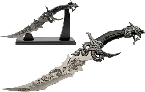 SZCO 13.25" SEA DRAGON FANTASY KNIFE W/STAND in Saudi Arabia