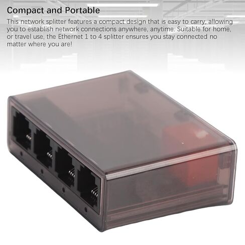1 to 4 1000Mbps Network Cable Splitter, 1 in 4 Out Gigabit Ethernet Adapter, USB Powered Plug & Play for Cat5, Cat5e, Cat6, Cat7, Cat8 LAN Routers and Switches in Saudi Arabia