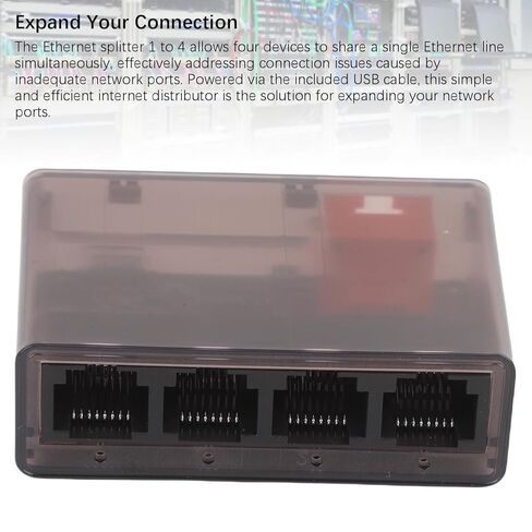 1 to 4 1000Mbps Network Cable Splitter, 1 in 4 Out Gigabit Ethernet Adapter, USB Powered Plug & Play for Cat5, Cat5e, Cat6, Cat7, Cat8 LAN Routers and Switches in Saudi Arabia