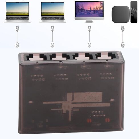 1 to 4 1000Mbps Network Cable Splitter, 1 in 4 Out Gigabit Ethernet Adapter, USB Powered Plug & Play for Cat5, Cat5e, Cat6, Cat7, Cat8 LAN Routers and Switches in Saudi Arabia