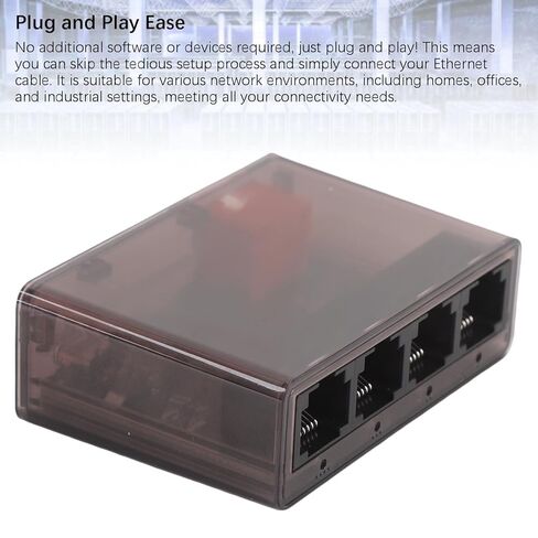 1 to 4 1000Mbps Network Cable Splitter, 1 in 4 Out Gigabit Ethernet Adapter, USB Powered Plug & Play for Cat5, Cat5e, Cat6, Cat7, Cat8 LAN Routers and Switches in Saudi Arabia