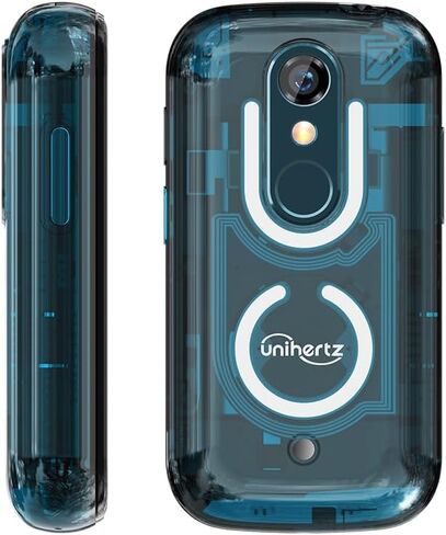 Unihertz Jelly Star Mini Smartphone 3 Inch Smallest Tiny 4G Cell Phone Android 13 Transparent Design LED Light NFC OTG 8GB RAM 256GB ROM (Blue) Compatible with T-Mobile and Verizon only in Saudi Arabia