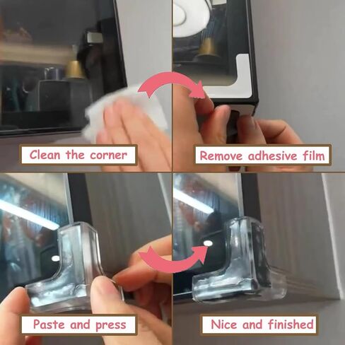 4pc Safe Corner Protector for Furniture - Strong Adhesive T - Shaped Head Protector, Anti - Sharp Edge, 4 in Saudi Arabia