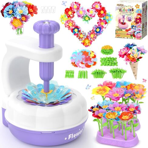 ألعاب باقات زهرة Perryhome Fabric ، 300+ PCS DIY Flower Crafts for Kids ، 2 Gameplays Toddly Arts & Crafts Toy ، عيد ميلاد عيد الشكر وهدية عيد الميلاد لـ 3 4 5 6 7 7 8 سنوات فتاة صغيرة in Kuwait