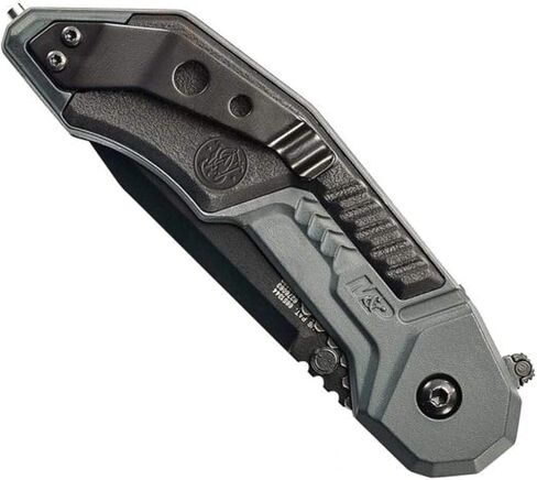 Smith & Wesson M&P SWMP3BS 7.1in S.S. Assisted Folding Knife with 2.8in Serrated Tanto Blade and Aluminum Handle for Outdoor, Tactical, Survival and EDC,Black in Saudi Arabia