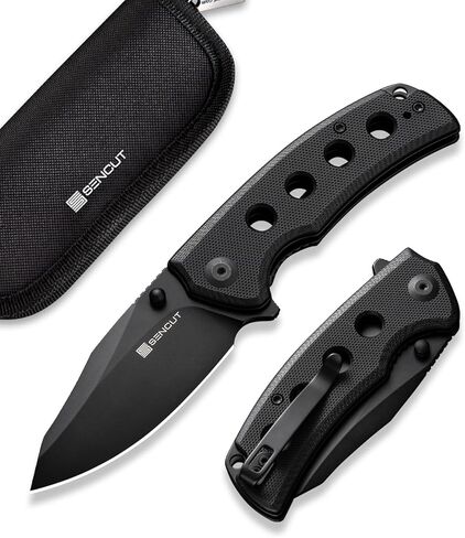 سكين جيب SENCUT Excalis قابل للطي، سكين EDC بشفرة 2.97 بوصة ومقبض G10 سكين تخييم مع مشبك قابل للعكس للرجال والنساء في الهواء الطلق (أخضر) in Kuwait