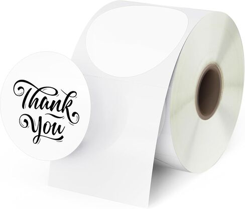 BETCKEY 2 Inch Circle Thermal Sticker Labels, Compatible with Zebra & More Label Printer, Perforated [16 Rolls, 12000 Round Labels] in Saudi Arabia