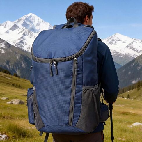 Lightweight 20L Daypack Hiking Backpack, Ultralight Water-Resistant Hiking Backpack for Day Trips, Foldable Pack with Multiple Compartments(Dark Blue) in Saudi Arabia