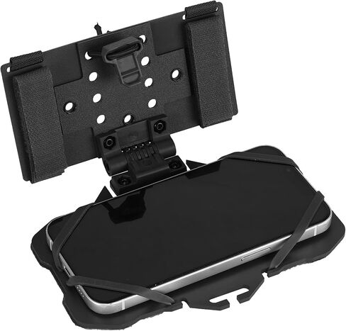 حامل هاتف تكتيكي MOLLE لملحقات حامل اللوحة - يناسب الهواتف الذكية مقاس 4.7 بوصة - 6.4 بوصة - حامل آمن على الصدر للصيد والعتاد التكتيكي، تصميم متوافق مع الكاميرا باللون الأسود in Kuwait