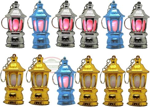 40Pcs Led Keychain Lantern Mini Portable Palace Lights Ramadan Decorative Keyring Lights for Camping Outdoor Party in Kuwait